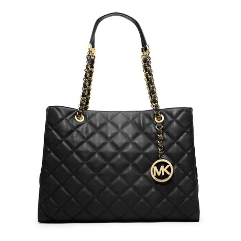 michael kors quilted leather tote|Michael Kors canvas bag.